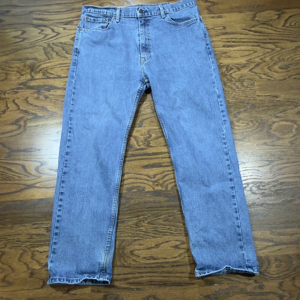 Levi's 505 Regular Fit Jeans Mens 38x30 Medium Wash Denim Straight Leg